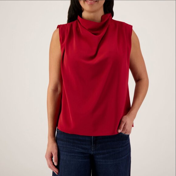 Bishop + Young High Neck Sleeveless Blouse Size M - Picture 1 of 8